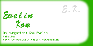 evelin kom business card